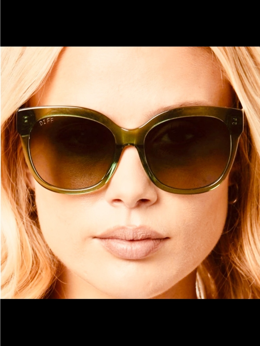 🆕 DIFF Eyewear Maya Rich Olive + Gray Gradient Sunglasses